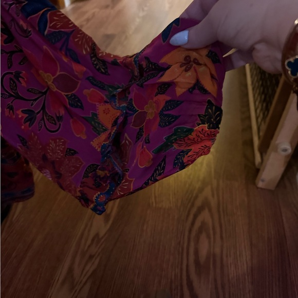 Farm Rio Ruffle Blouse - Pink and Orange - Picture 4 of 5